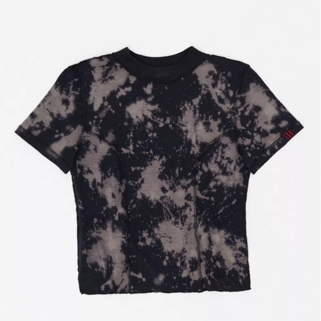 Nwt Bdg Katie Seamed Baby Tee In Black Motif Size Small